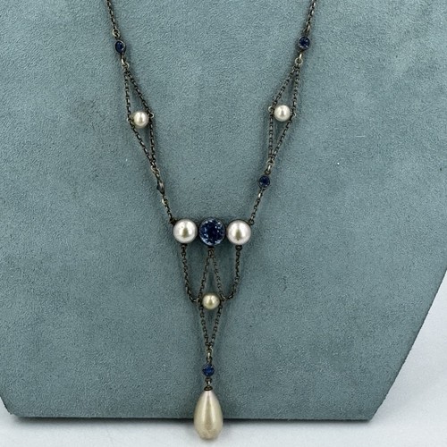 Antique festoon necklace - necklace, faux