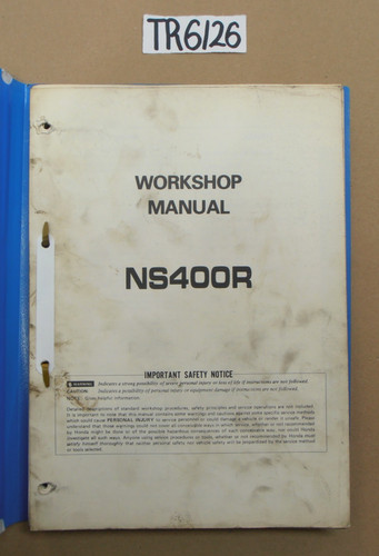 Honda ns400 workshop - honda, service