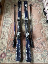 Men’s Head Skis 156cm With SL10 Bindings And Leki Ski Poles 120cm
