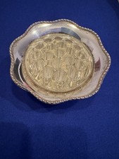 Silver rose bowl floral - silver,
