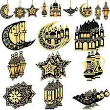 Ramadan Decoration Set - Black & Golden Paper Eid Mubarak Hanging Banners