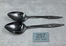 2 Vintage Viners Mosaic Cutlery Dessert Spoons Retro 18.5cm 7 1/4” Mid Century M