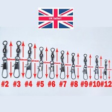 Barrel Swivel Interlock Snap Link Clip Strong Sea Fishing Swivels Large Small