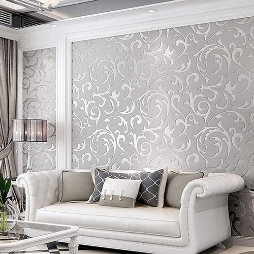 Sliver grey glitter floral - sliver,