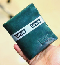 Levi's Leather Wallet Green Bi
