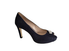Womens Peep Toe High heel Navy