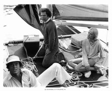 Gary Dubin, Gary Springer and unidentified woman on boat in 'Jaws 2 Old Photo