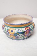 Vintage Poole Pottery hand-painted bowl | Floral art vase | 1930s–1950s ceramics