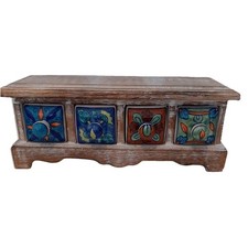 MANGO WOOD CHEST WITH FEET x 4