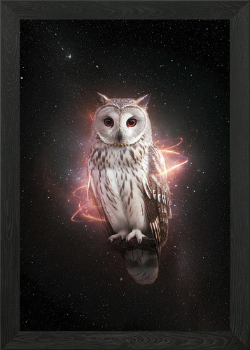 Owl space with - space, aura