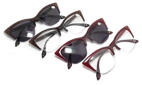 Cat eye half - frame, browline