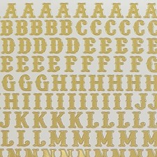 Shiny Gold Sticky Adhesive Letters Alphabet Labels Stickers Peel Off Outline