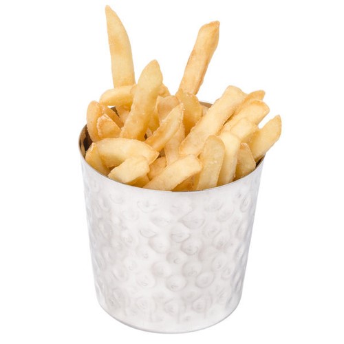 Chip cup hammered stainless - chip,