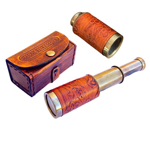 Handheld brass telescope - 6",