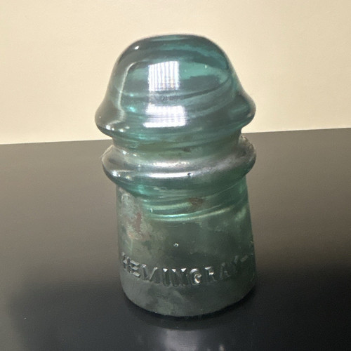 Hemingray aqua green glass - hemingray,