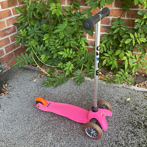 Pink wheel push scooter for - pink, 3-wheel