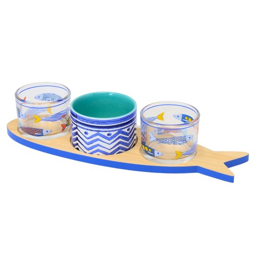 Condiment dish serving set - serving,