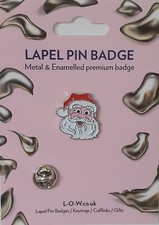 Father Christmas Santa Claus Metal Enamelled Novelty Lapel Pin Badge 4-21