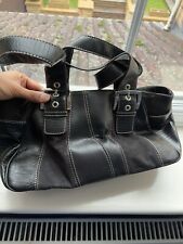 Ladies Leather Handbag Bag Shoulder Handbags Bags 8 Pockets Medium Black Ql173
