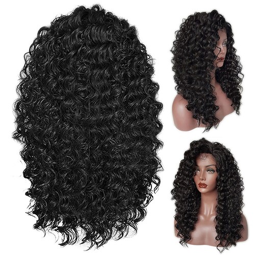 Black synthetic lace - lace, front