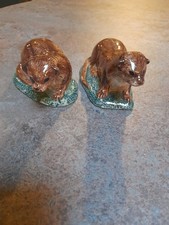 Quail Ceramic Otter Figurines