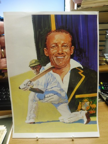 Coloured don bradman print - bradman, by