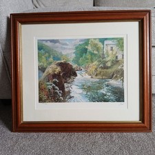 Salmon Leap By Noel Gregory Signed Ltd Edition Framed Print 144/850 Fish River