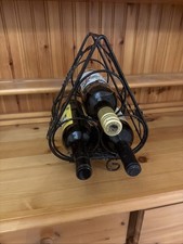 Rustic Metal Wine Rack –