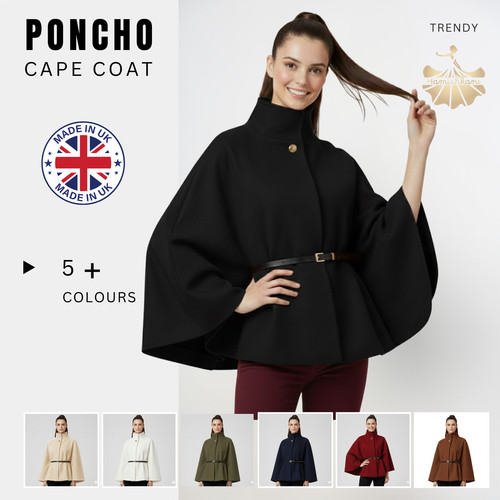Italian womens belted cape - italian,