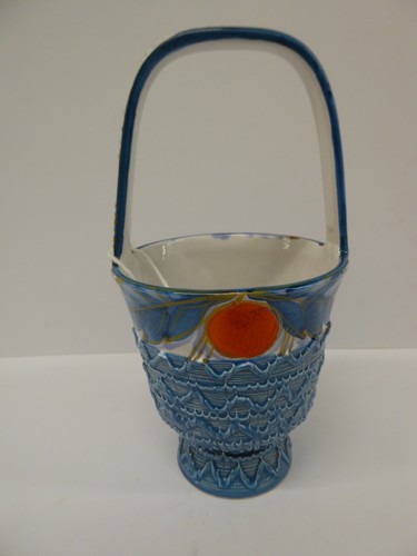 Italian pottery basket vintage - pottery,