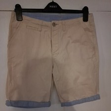 Mens Cargo Style Slim Fit Beige Shorts 30" Waist From Primark 