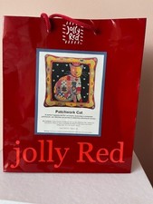 Jolly Red Patchwork Cat