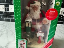 VINTAGE CHRISTMAS HOLIDAY CREATIONS 1993 MUSICAL SANTA AT NORTH POLE