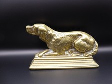 A cast brass English Setter or Labrador Retriever dog door stop