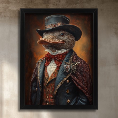 Vintage platypus portrait - platypus,
