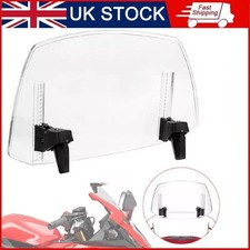 Motorcycle Clip On Windshield Wind Screen Deflector Extension Spoiler Motorbike