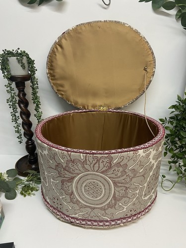 Vintage upholstered ottoman - vintage,