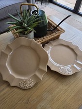 Beautiful Pair Of French Antique Dinner Plates By ANTHEOR