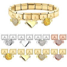 Magnetic Couple Heart Italian Charms fits Italian Bracelet Modular Charms DIY