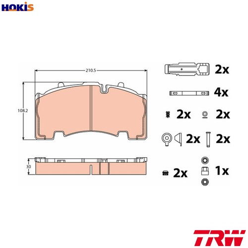 Brake pad set disc - brake,