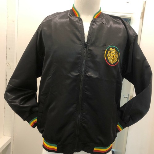 Black satin type jacket - satin, with