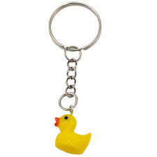 Little Duck Keychain Rubber Resin Ducks  Bag Accessory Purse Charm Yellow Duck