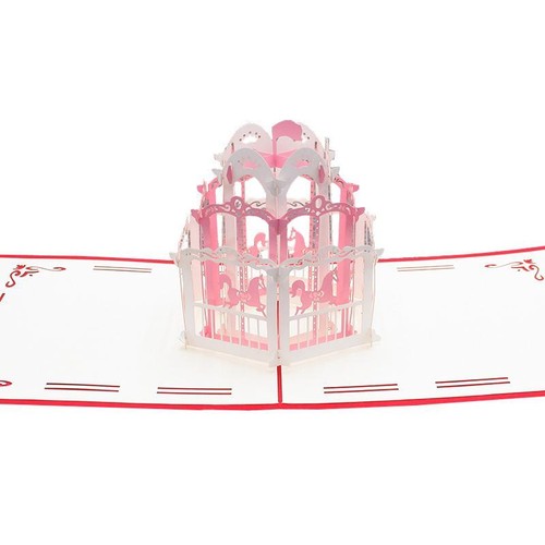 Magic carousel pop card - carousel, up