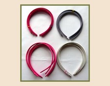 16 (4 Packs of 4) x 10mm Satin Covered Hairbands Headbands Alice Bands