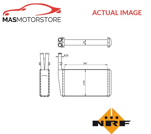 Heater radiator exchanger lhd - radiator,