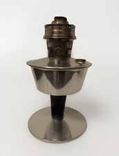 Vintage Nickel Plated Aladdin 23 Paraffin Oil Lamp Fluted Stem