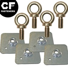 Motorsport Harness Seat Belt Mounting Backing Plate + eye Bolt FIA MSUK Approved