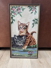 Vintage Cat Picture Framed