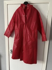 Rukka long red raincoat made - red,