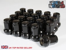 20 x Black Hex Wheel Nuts